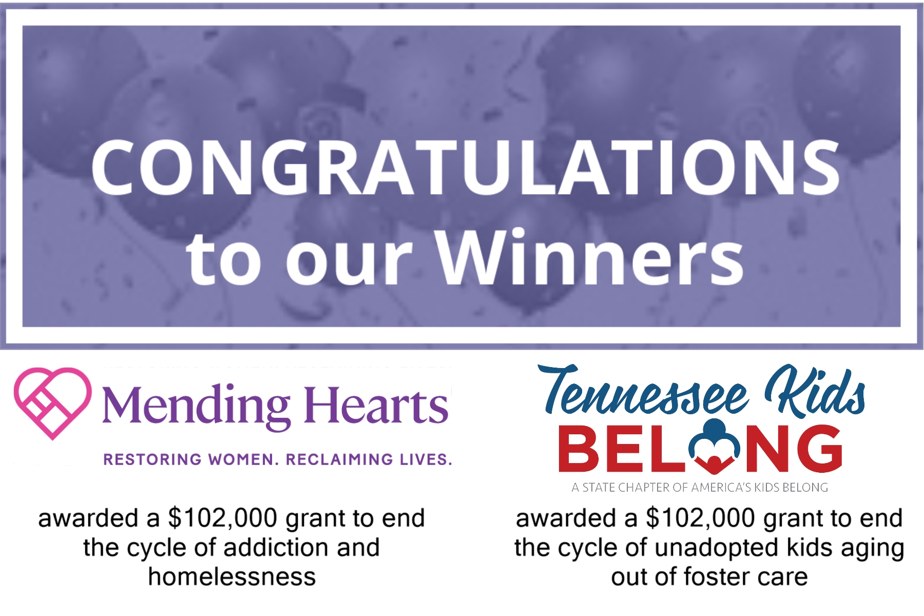 Congratulations to our Winners! - Impact100 Nashville